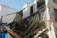مصدومیت چهار نفر در اثر ریزش ساختمان