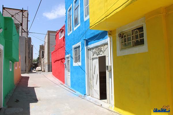 خانه های رنگی در گود 100 ساله مشهد